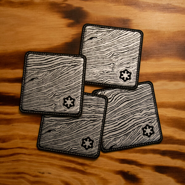 BESKAR Leatherette Coaster Set