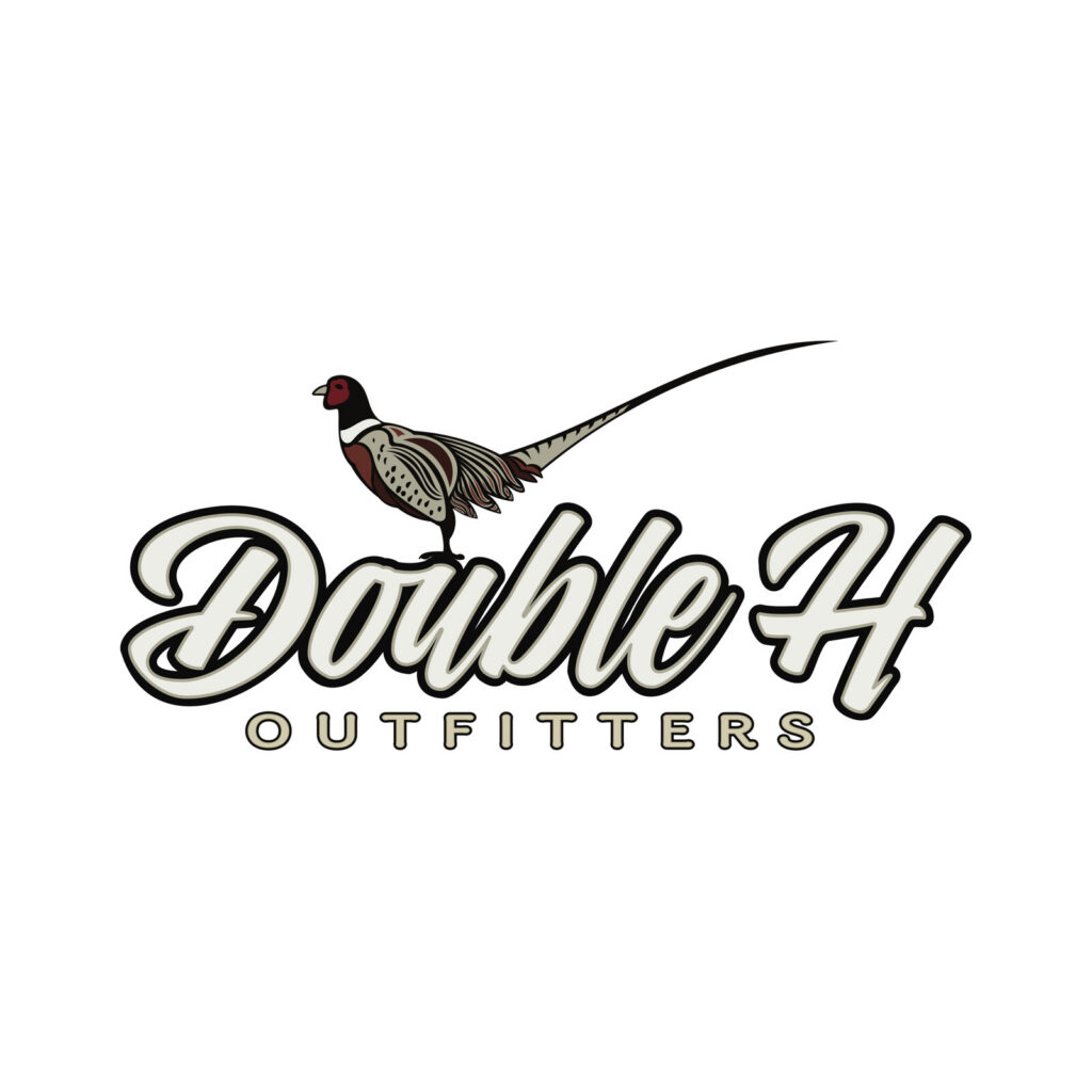 Double H Outfitters script logo with a pheasant