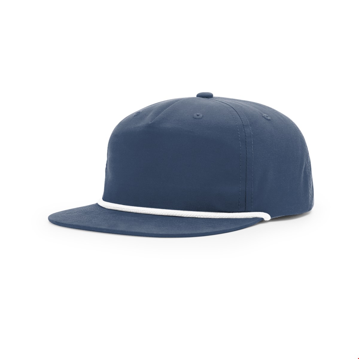 Richardson 256 Umpqua rope cap in navy with a flat bill and a white rope